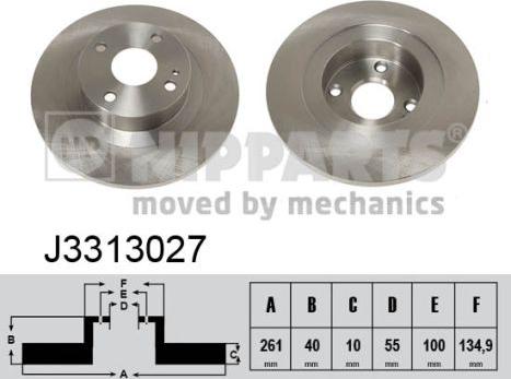 Nipparts J3313027 - Kočioni disk www.molydon.hr