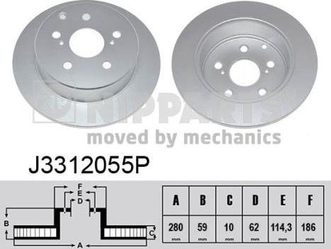 Nipparts J3312055P - Kočioni disk www.molydon.hr