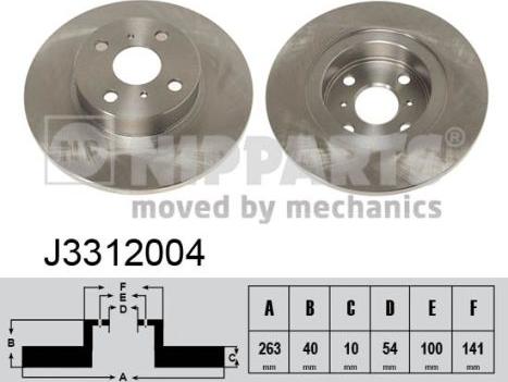 Nipparts J3312004 - Kočioni disk www.molydon.hr