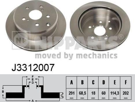 Nipparts J3312007 - Kočioni disk www.molydon.hr