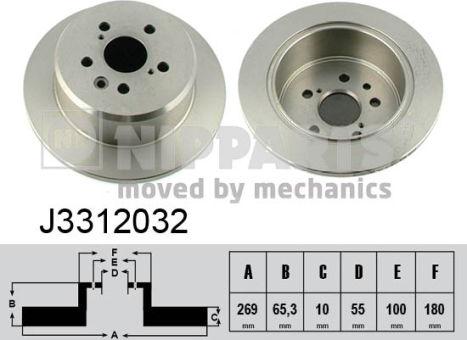 Nipparts J3312032 - Kočioni disk www.molydon.hr