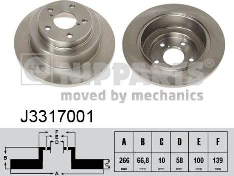 Nipparts J3317001 - Kočioni disk www.molydon.hr