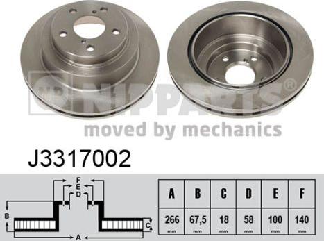 Nipparts J3317002 - Kočioni disk www.molydon.hr