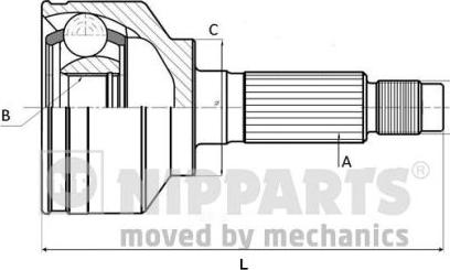 Nipparts J2829008 - Kardan, Pogonska osovina www.molydon.hr