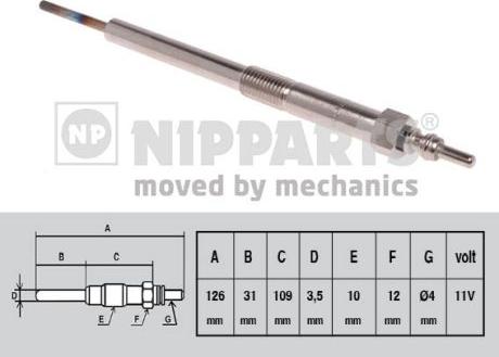 Nipparts N5714003 - Grijač za paljenje www.molydon.hr