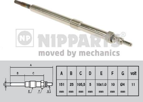 Nipparts N5711031 - Grijač za paljenje www.molydon.hr