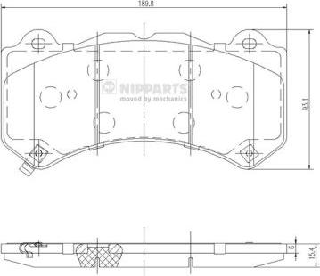 Nipparts N3601103 - Komplet Pločica, disk-kočnica www.molydon.hr