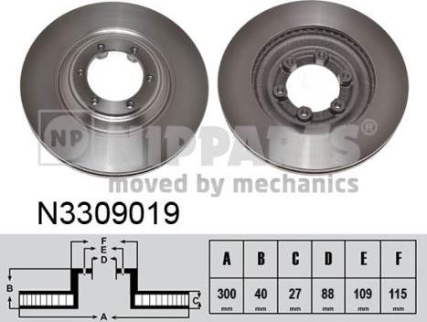 Nipparts N3309019 - Kočioni disk www.molydon.hr