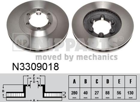 Nipparts N3309018 - Kočioni disk www.molydon.hr