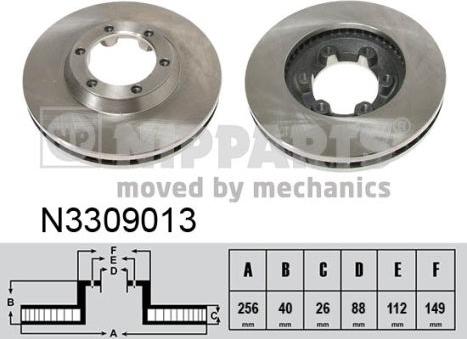 Nipparts N3309013 - Kočioni disk www.molydon.hr