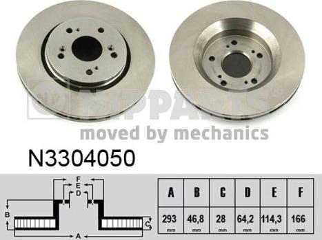 Nipparts N3304050 - Kočioni disk www.molydon.hr