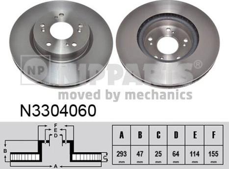 Nipparts N3304060 - Kočioni disk www.molydon.hr