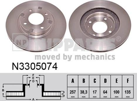 Nipparts N3305074 - Kočioni disk www.molydon.hr