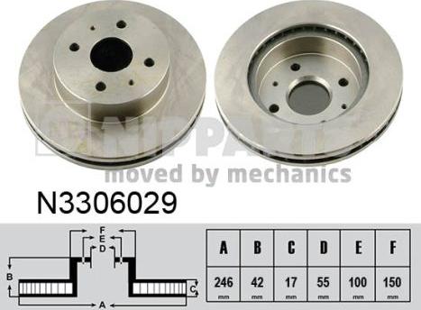 Nipparts N3306029 - Kočioni disk www.molydon.hr