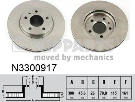 Nipparts N3300917 - Kočioni disk www.molydon.hr