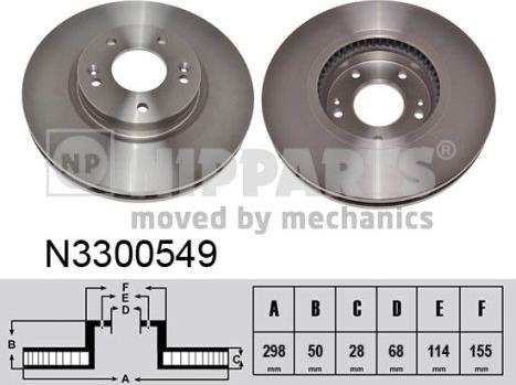 Nipparts N3300549 - Kočioni disk www.molydon.hr