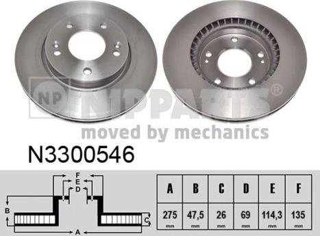 Nipparts N3300546 - Kočioni disk www.molydon.hr