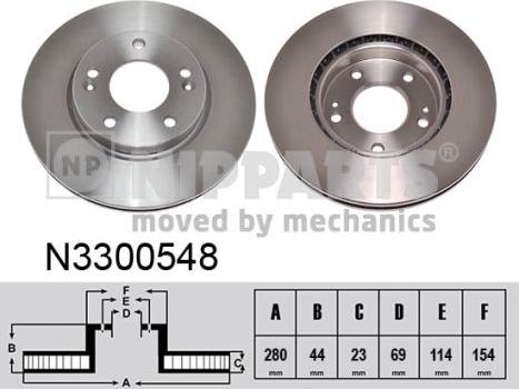 Nipparts N3300548 - Kočioni disk www.molydon.hr