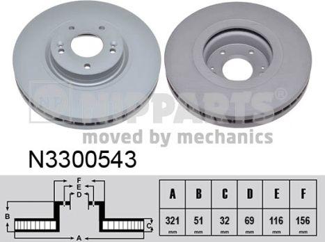 Nipparts N3300543 - Kočioni disk www.molydon.hr