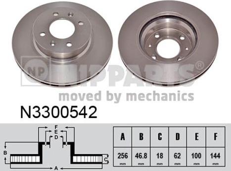 Nipparts N3300542 - Kočioni disk www.molydon.hr