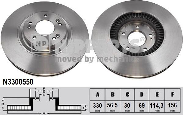 Nipparts N3300550 - Kočioni disk www.molydon.hr