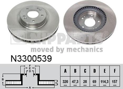 Nipparts N3300539 - Kočioni disk www.molydon.hr