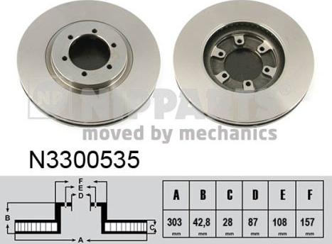 Nipparts N3300535 - Kočioni disk www.molydon.hr