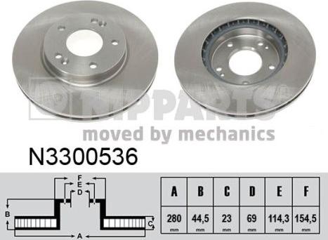 Nipparts N3300536 - Kočioni disk www.molydon.hr