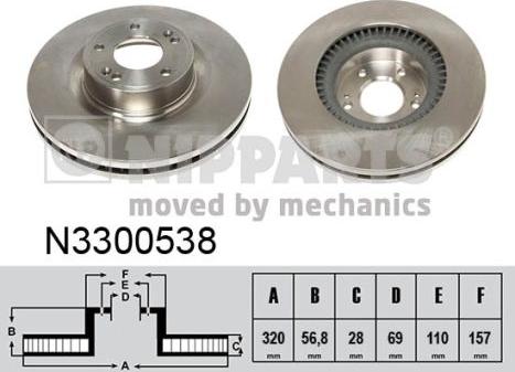 Nipparts N3300538 - Kočioni disk www.molydon.hr