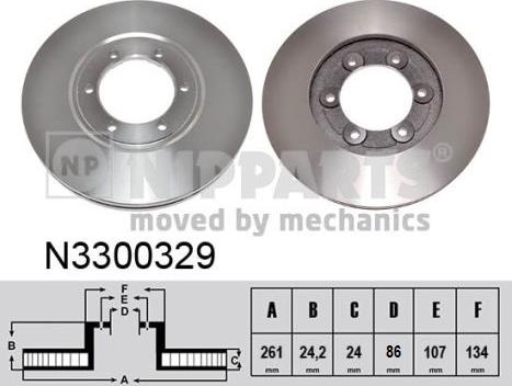 Nipparts N3300329 - Kočioni disk www.molydon.hr