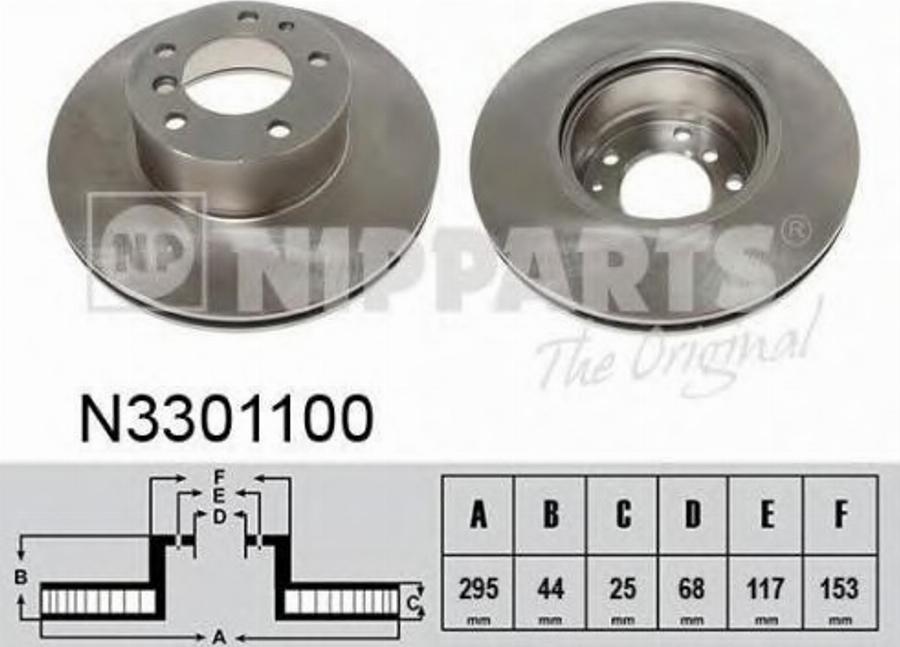 Nipparts N3301100 - Kočioni disk www.molydon.hr