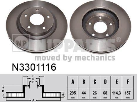 Nipparts N3301116 - Kočioni disk www.molydon.hr