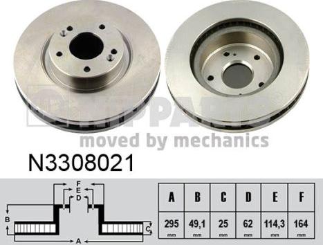 Nipparts N3308021 - Kočioni disk www.molydon.hr