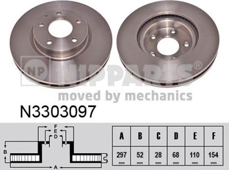 Nipparts N3303097 - Kočioni disk www.molydon.hr