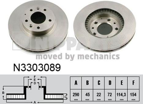 Nipparts N3303089 - Kočioni disk www.molydon.hr