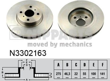 Nipparts N3302163 - Kočioni disk www.molydon.hr