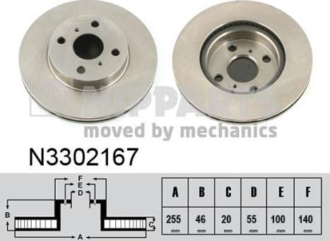 Nipparts N3302167 - Kočioni disk www.molydon.hr