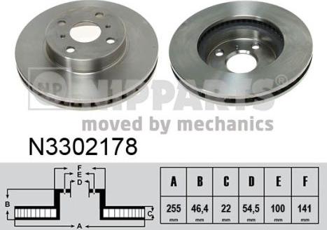 Nipparts N3302178 - Kočioni disk www.molydon.hr