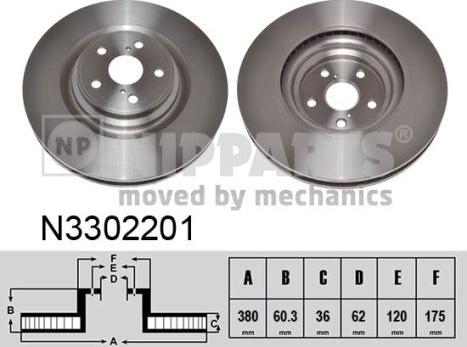 Nipparts N3302201 - Kočioni disk www.molydon.hr