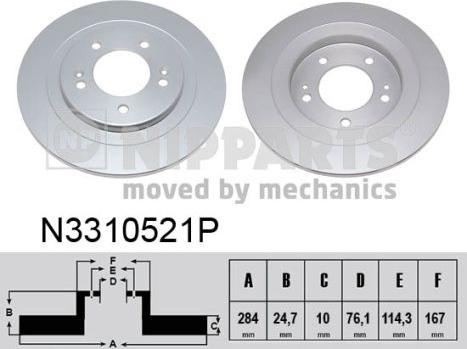 Nipparts N3310521P - Kočioni disk www.molydon.hr