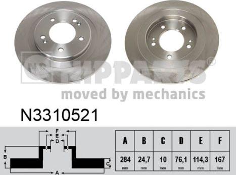 Nipparts N3310521 - Kočioni disk www.molydon.hr