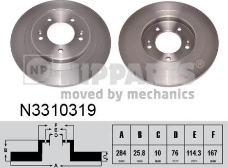 Nipparts N3310319 - Kočioni disk www.molydon.hr