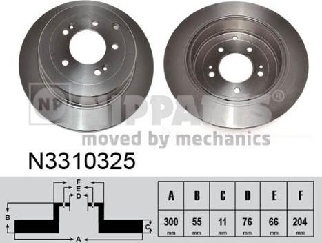 Nipparts N3310325 - Kočioni disk www.molydon.hr