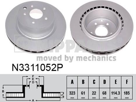 Nipparts N3311052P - Kočioni disk www.molydon.hr