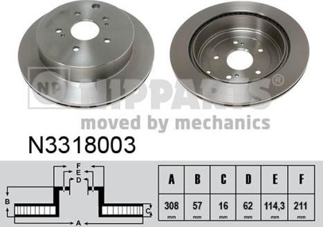 Nipparts N3318003 - Kočioni disk www.molydon.hr