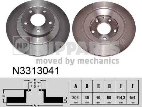 Nipparts N3313041 - Kočioni disk www.molydon.hr