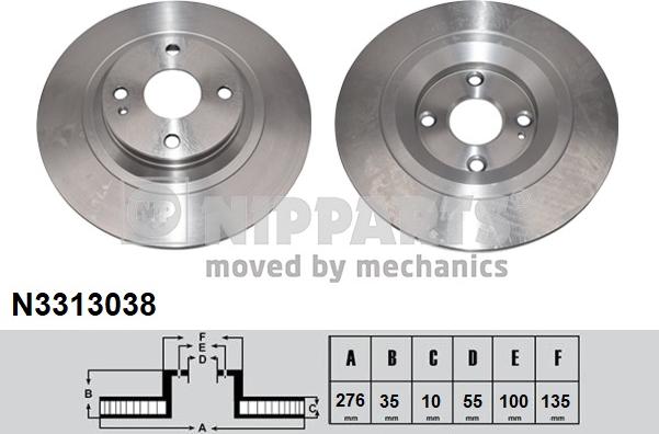 Nipparts N3313038 - Kočioni disk www.molydon.hr