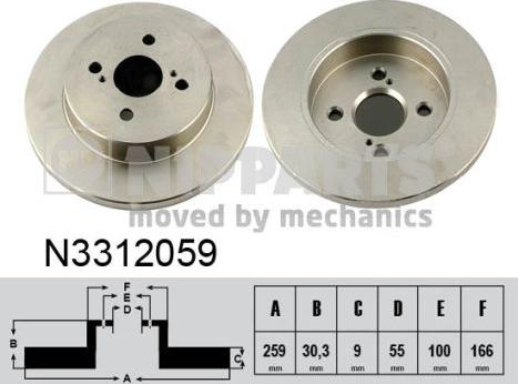 Nipparts N3312059 - Kočioni disk www.molydon.hr