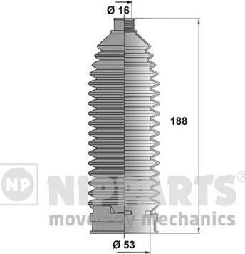 Nipparts N2841033 - Kompletna Manžeta, upravljanje www.molydon.hr