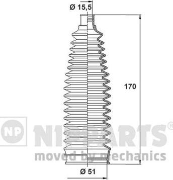 Nipparts N2843024 - Kompletna Manžeta, upravljanje www.molydon.hr